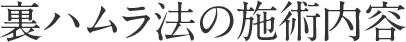 裏ハムラ法の施術内容